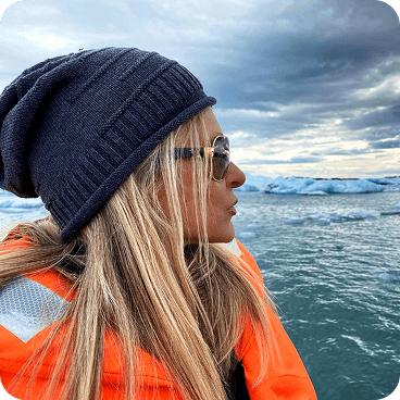 Woman exploring Iceland