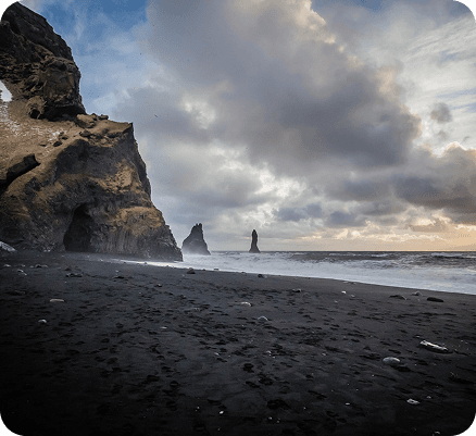 Iceland black sand beach